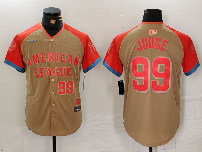 Men New York Yankees #99 Judge Orange All star 2024 Nike MLB Jersey style 1->kansas city chiefs->NFL Jersey